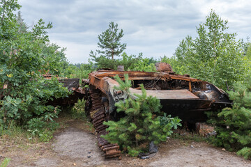 Remains of Russian infantry fighting vehicle, invasion of Ukraine, 2022