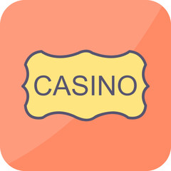 Casino Sign Vector Icon