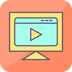 Video Streaming Vector Icon