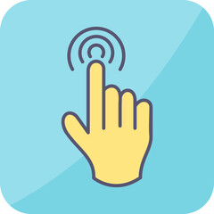 Danger of Hand Press Vector Icon