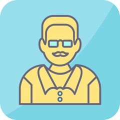 Unique Male Professor Vector Icon
