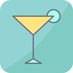 Unique Cosmopolitan Vector Icon