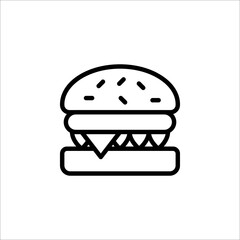 burger hamburger logo icon design on white background. eps 10