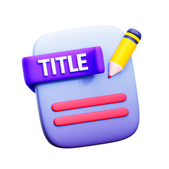 3d illustration Edit Title