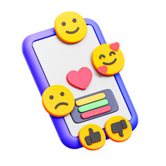 3d illustration Social Media Likes