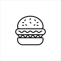 burger hamburger logo icon design on white background. eps 10