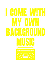 I Come With My Own Background Musicis a vector design for printing on various surfaces like t shirt, mug etc. 
