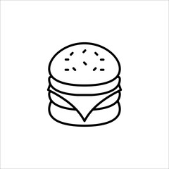 burger hamburger logo icon design on white background. eps 10