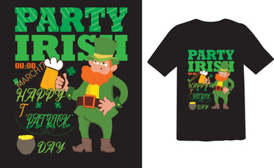 Party Irish Happy Patrick Day T-shirt Design 