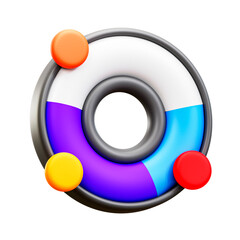 3d illustration pie chart