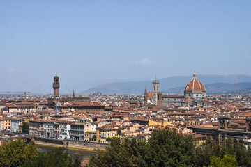 Fototapeta na wymiar Foto panorámica de la ciudad de Florencia, Italia