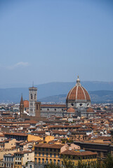 Fototapeta na wymiar Foto panorámica de la ciudad de Florencia con la catedral