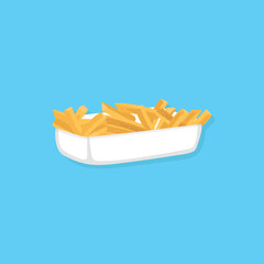 Vector french fries. Fast food Illustration.