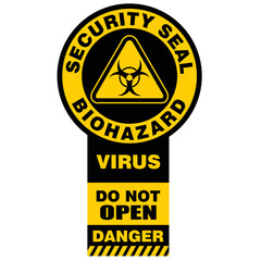 Obraz premium security seal biohazard, sticker vector