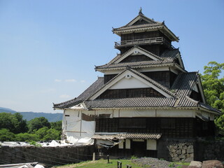 熊本地震から６年、未だ壊れたままの熊本城の「宇土櫓」