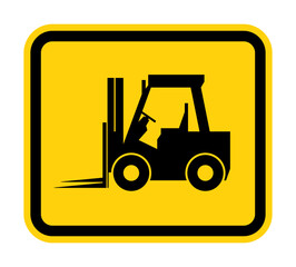 Forklift truck sign,Hazard warning forklift