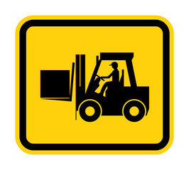 Forklift truck sign,Hazard warning forklift