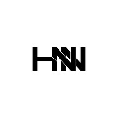 Obraz premium hnn letter original monogram logo design