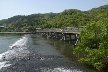 Fototapeta premium 嵐山渡月橋 京都市右京区