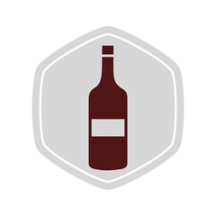Wine bottles icon isolated on white background
