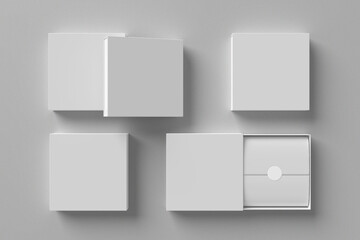 Square Slide Box Mockup