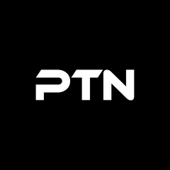 PTN letter logo design with black background in illustrator, vector logo modern alphabet font overlap style. calligraphy designs for logo, Poster, Invitation, etc.