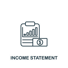 Income Statement icon. Monochrome simple Accounting icon for templates, web design and infographics