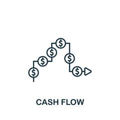Cash Flow icon. Monochrome simple Accounting icon for templates, web design and infographics
