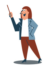 The mentor convinces the audience to choose the correct solution to the problem. The trainer conducts training in a business company. Manager's speech at the conference. Non-stop problem solving