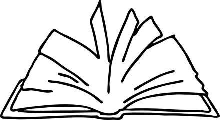 Books for school study or university education, writing diploma, working in classroom. Student, teacher, writer, child all use book for new knowledge, hobby. Hand drawn vintage vector illustration.