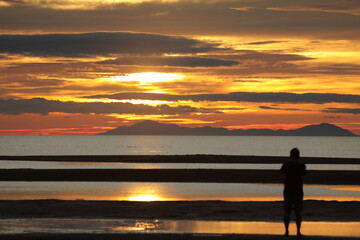 Fototapeta premium sunset on the beach