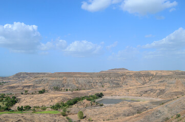 Fototapeta na wymiar Salpa Ghat top view , Satara District , Maharashtra , India