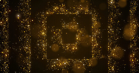 Square Gold Particles Background