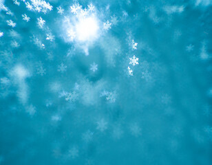 beautiful frost ice crystal bokeh background