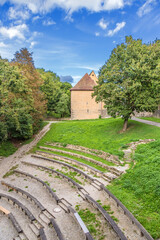 Rothenburg ob der Tauber, Germany. Medieval theater under the fortress wall