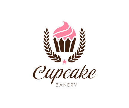 Cupcake Logo. Cake Logo Template
