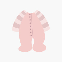 Scandinavian boho baby sliders in pastel colors, kids clothes. Hand drawn vector elements for nursery decoration, baby shower, party, poster, invitation, postcard