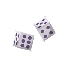 Dice Flat Illustration. Clean Icon Design Element on Isolated White Background