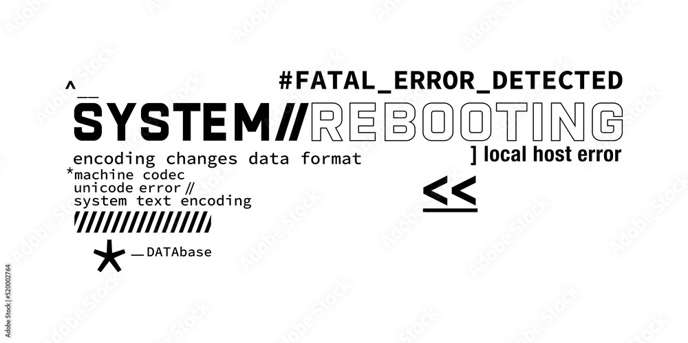 Fototapete computer system error geek related slogan print design