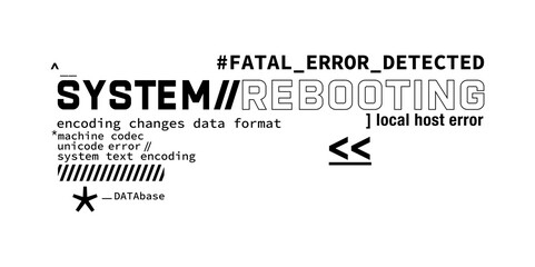 computer system error geek related slogan print design