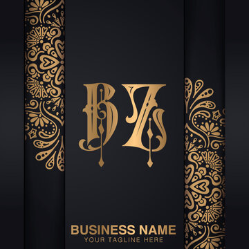 BZ initial logo | initial based abstract modern minimal creative logo, vector template image. luxury logotype logo, real estate homie logo. typography logo. initials logo.