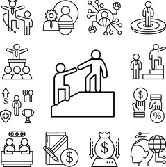 Partner support icon in a collection with other items