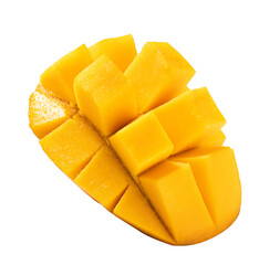 Beautiful delicious mango isolated on white table background.