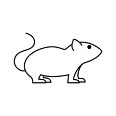 Mouse icon, rat, mice thin line symbols
