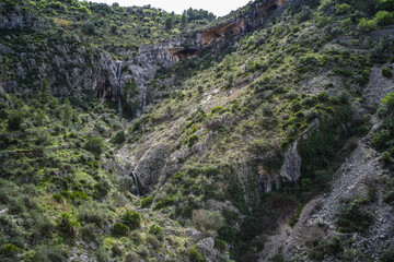 mountain path in the barranco del infierno gorge 