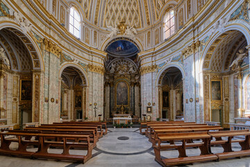 Santissima Trinità degli Spagnoli baroque styled church in Rome, Italy