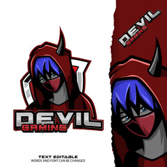 devil esport logo - premium vector