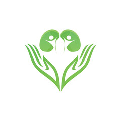 Hand and Kidney Themed Logo Design for Healthcare Industry