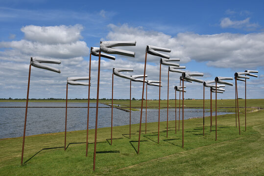 Windhosen am Dockkoog bei Husum