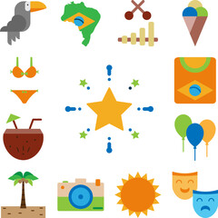 fireworks color icon in a collection with other items